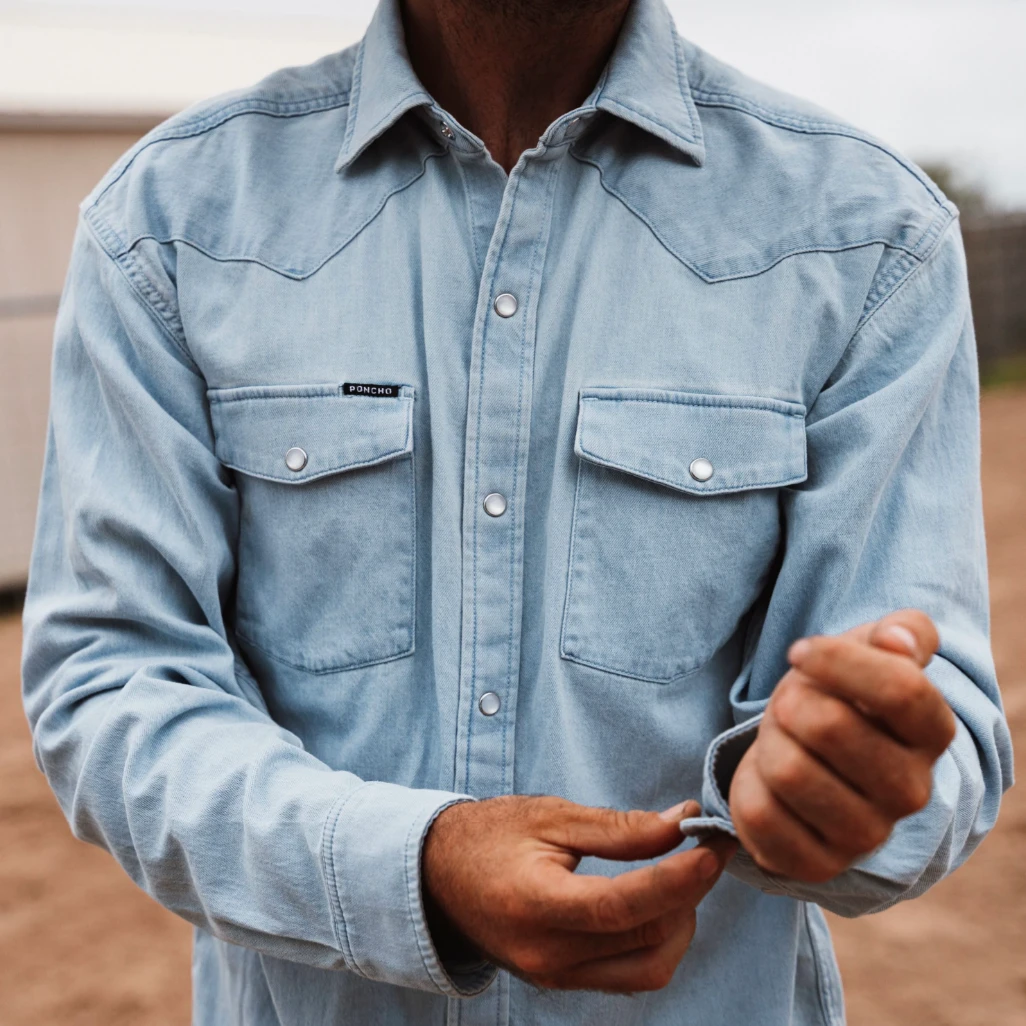 Generic Men's Branded Denim Shirt