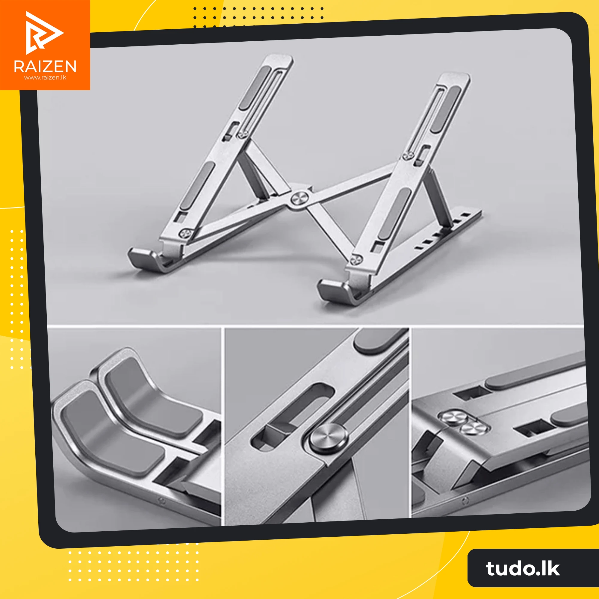Generic Adjustable Foldable Aluminum Laptop Stand - image 1