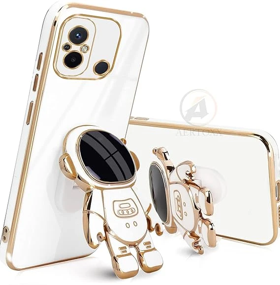 Redmi 12C Golden Plated Astronaut Premium Back Cover