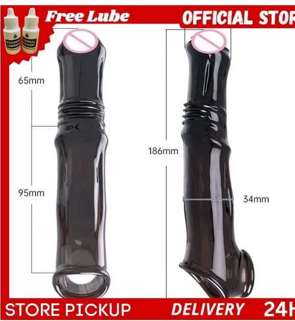 Generic Reusable Vibrator Silicone Condom - image 1