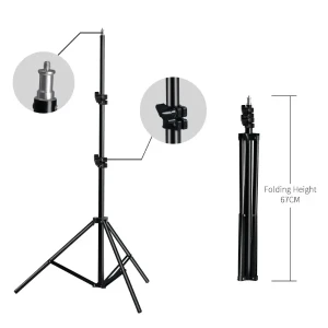 Generic 2M Tripod Adjustable Aluminum Ring Light Stand