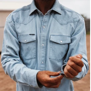 Generic Men's Branded Denim Shirt