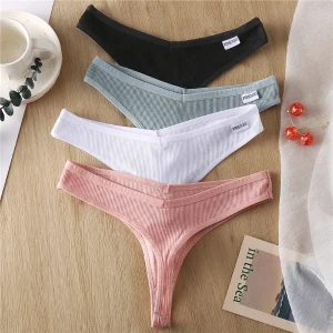 Generic Cotton Thongs Panties Sexy Low Waist