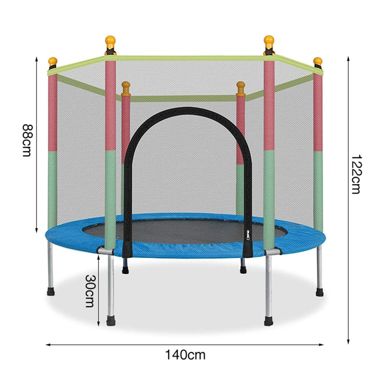 Outdoor Indoor Fitness Trampoline with Enclosure Net - image 4
