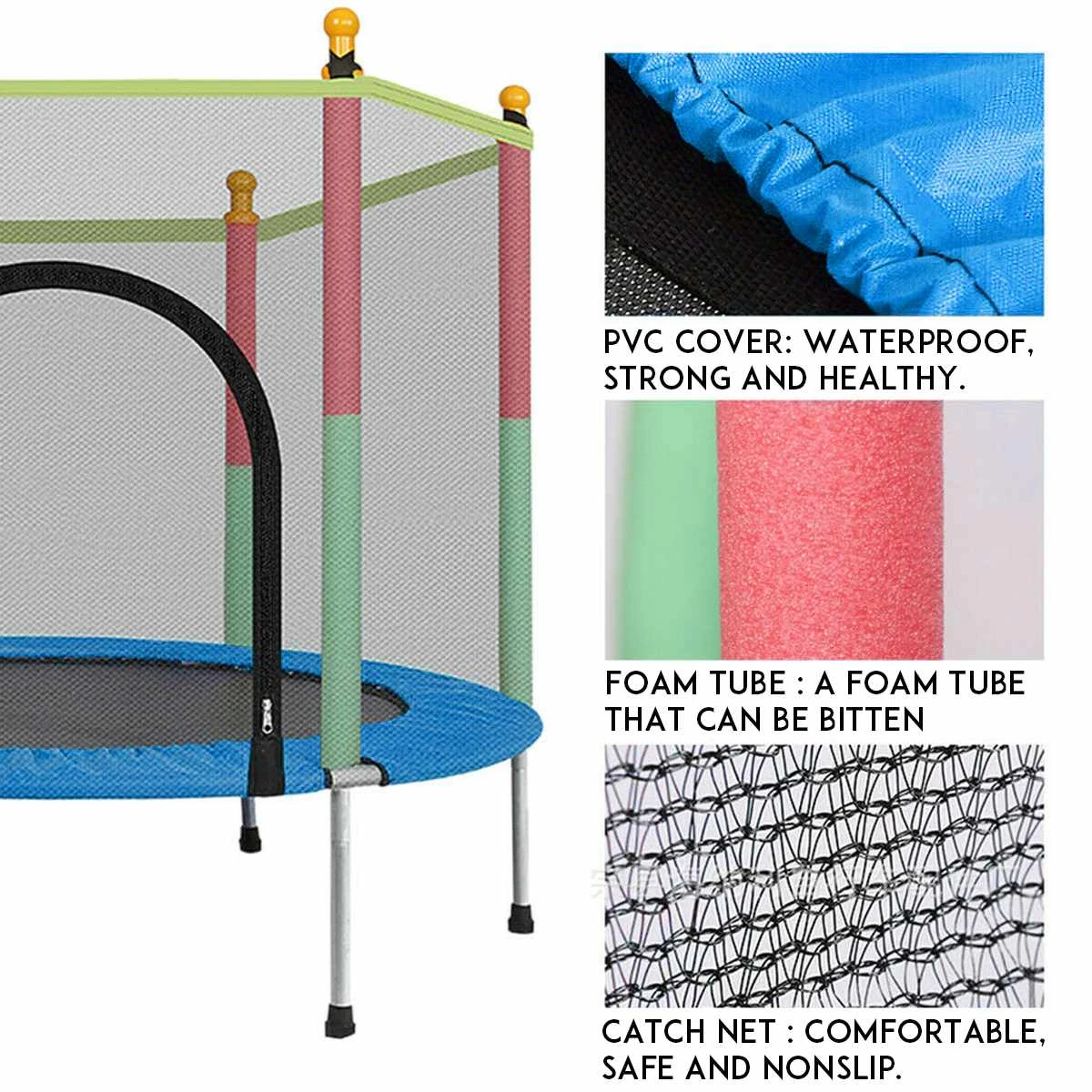 Outdoor Indoor Fitness Trampoline with Enclosure Net - image 3