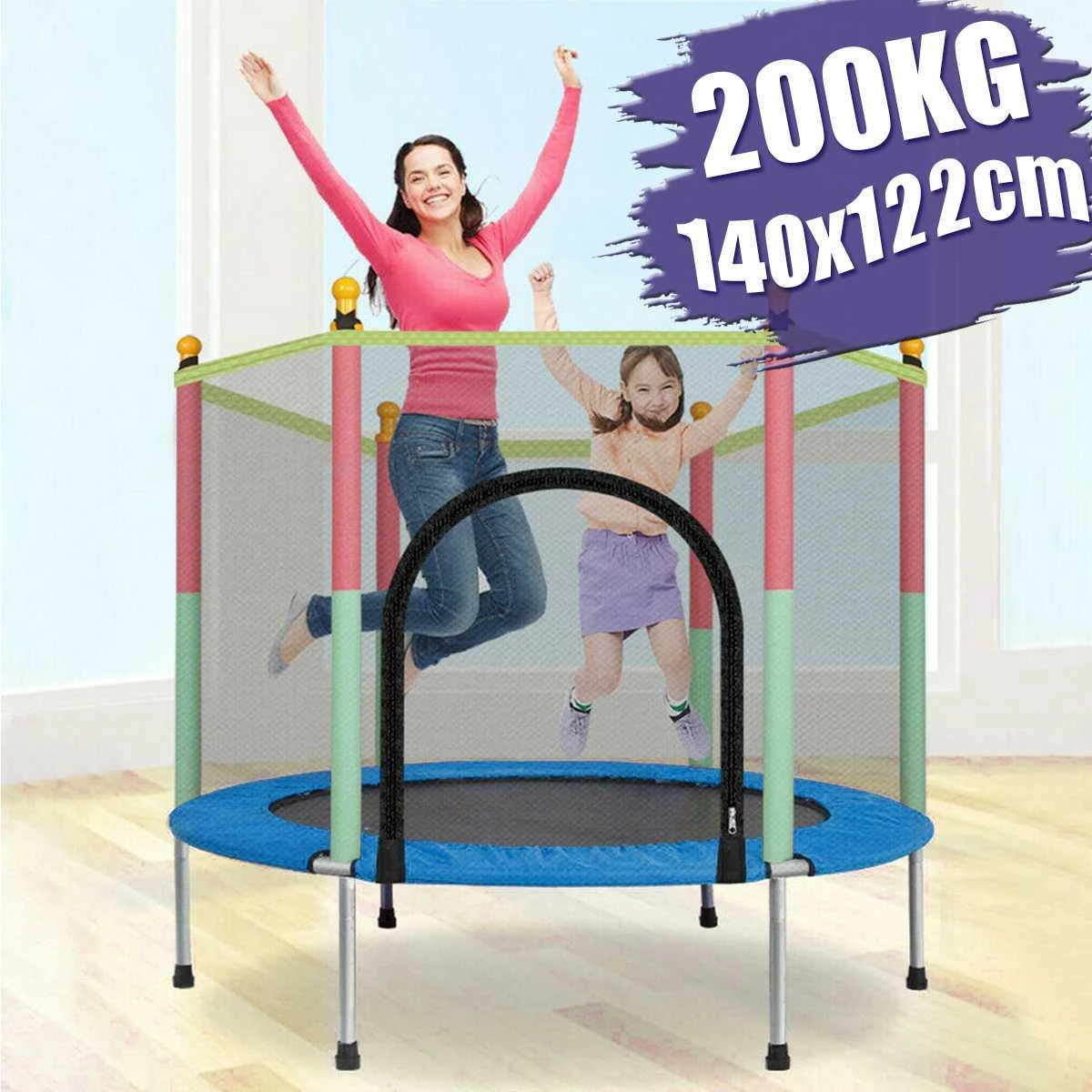 Outdoor Indoor Fitness Trampoline with Enclosure Net - image 6