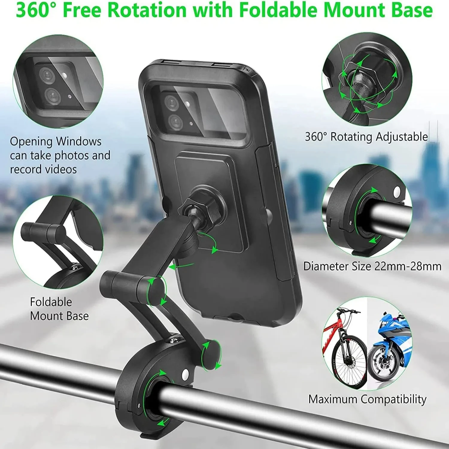 Generic Waterproof Phone Holder for Bike & Motorcycle - image 2