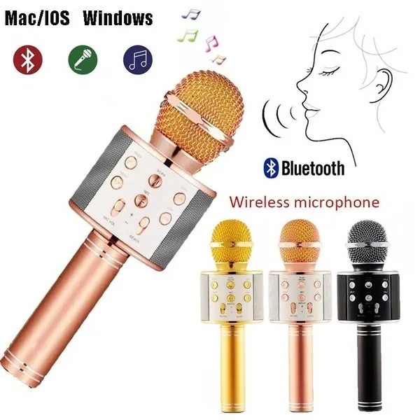 Generic WS-858 Wireless Bluetooth Handheld Karaoke Mic - image 3