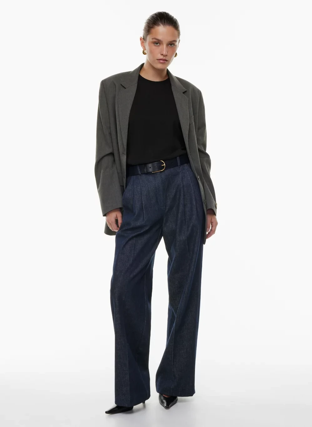 Formula Jean Pleated Wide-leg Jeans