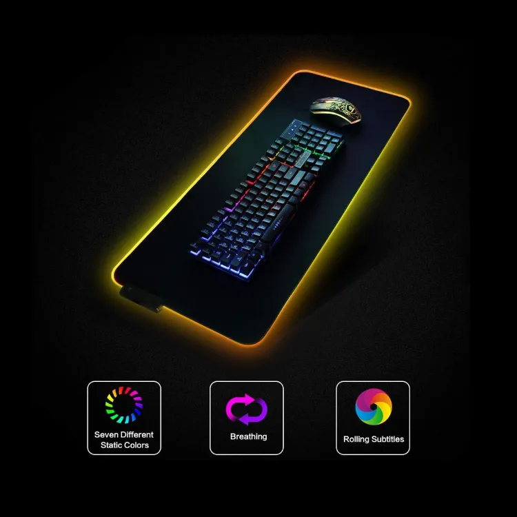 Gaming Mouse Pad Black Luminous RGB (800x300x4mm) - image 3