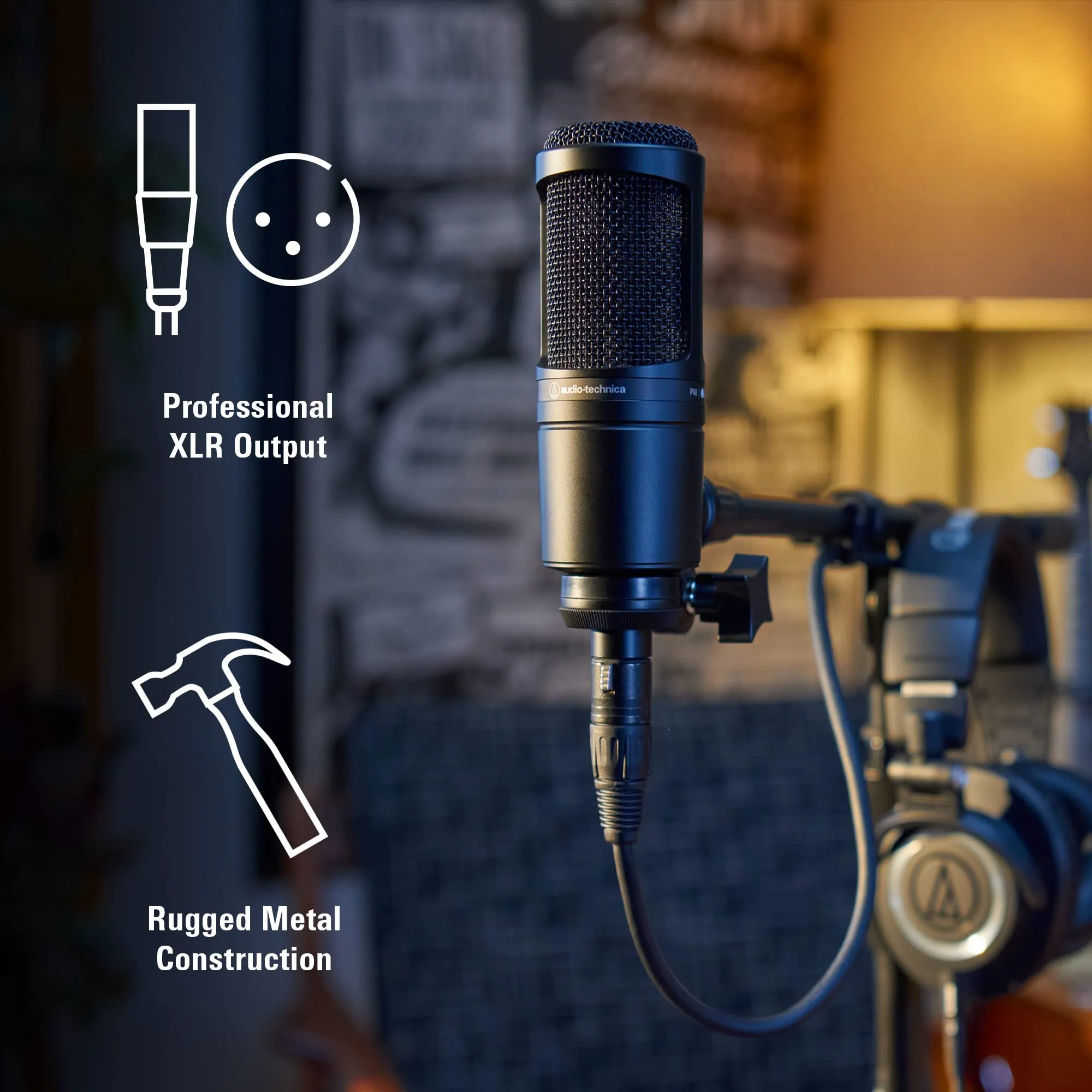 Audio-Technica AT2020 Cardioid Condenser Studio XLR Mic - image 4