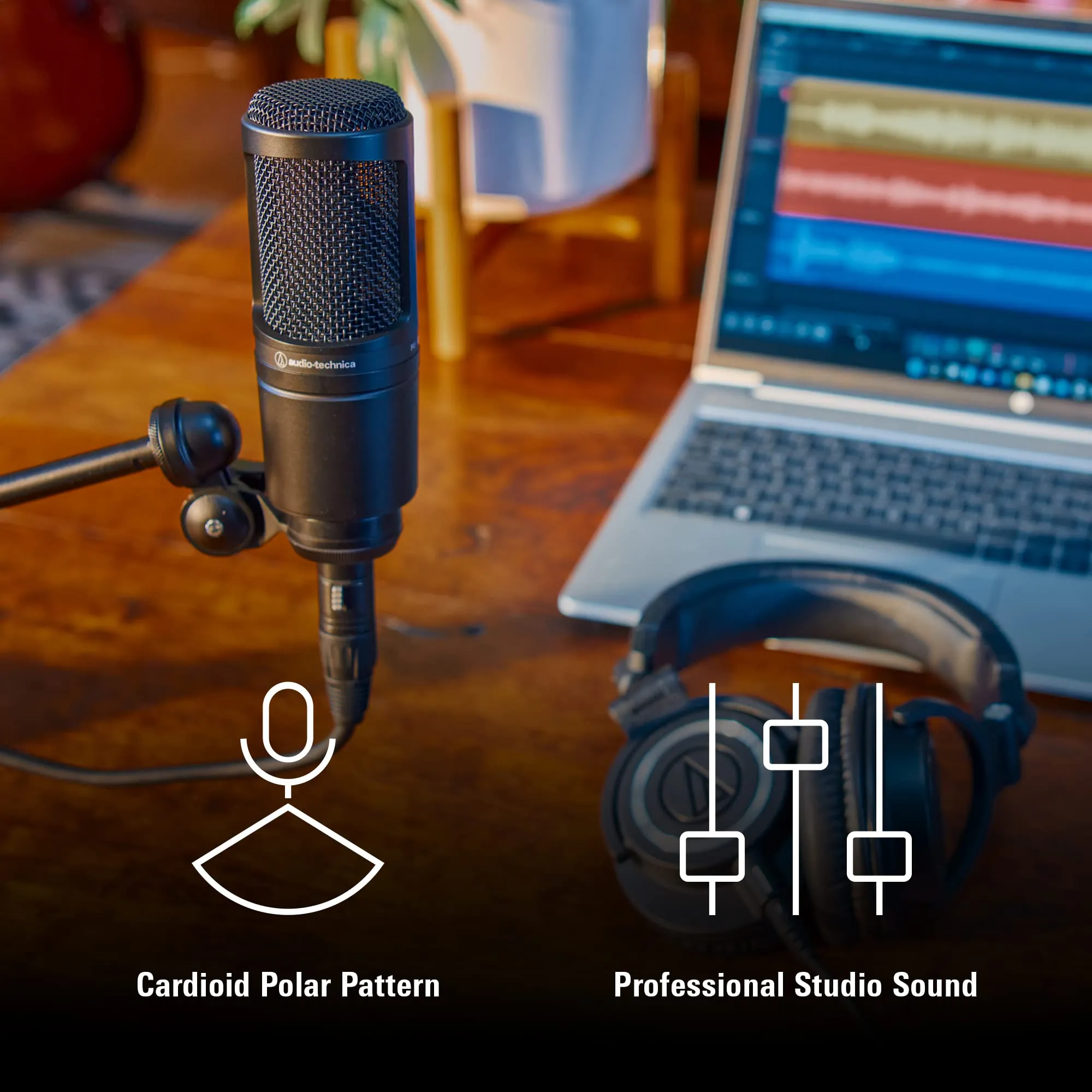 Audio-Technica AT2020 Cardioid Condenser Studio XLR Mic - image 6