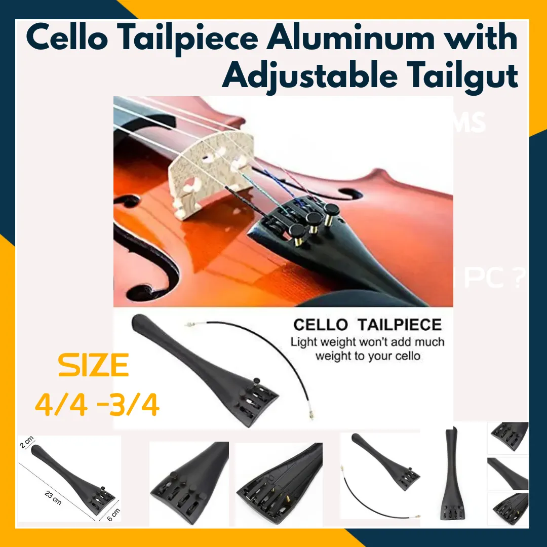 Generic Cello Tailpiece Aluminum Adjustable Tailgut