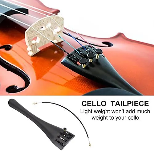 Generic Cello Tailpiece Aluminum Adjustable Tailgut - image 3