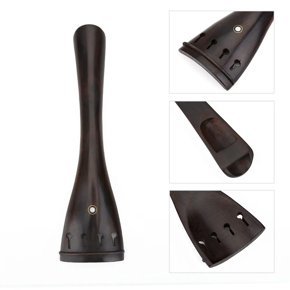 Generic Cello Tailpiece Classic Ebony Wood Black 3/4 4/4 - image 2