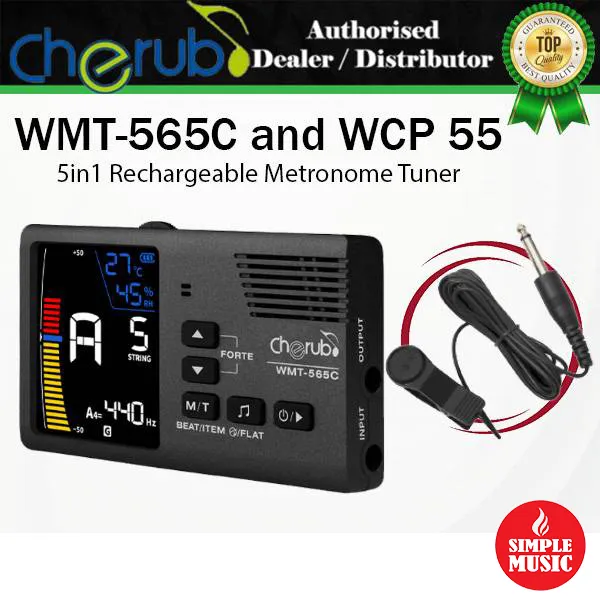 Cherub WMT-565C Rechargeable Metronome Tuner & Hygrometer