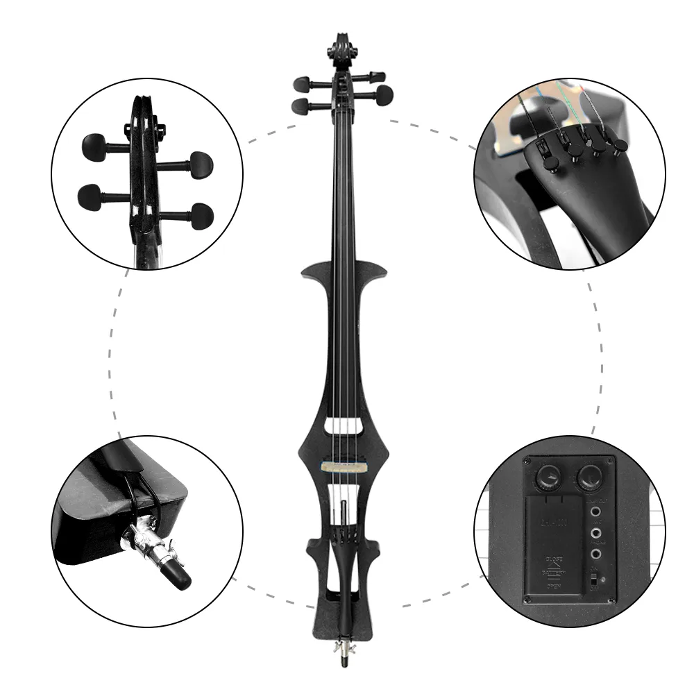 Cremona Electric Silent Cello With Carry Bag, Headphone - image 4