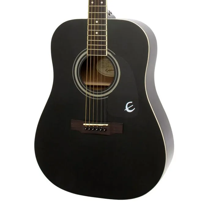 Epiphone Songmaker DR-100 Ebony Solid Top Acoustic Guitar - image 4