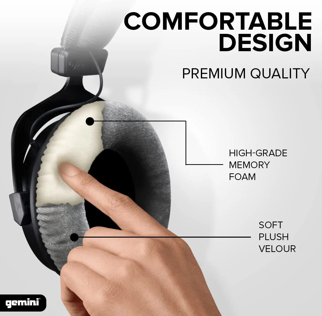 Gemini Sound DJX-1000 DJ Mixing Studio Headphones - image 6