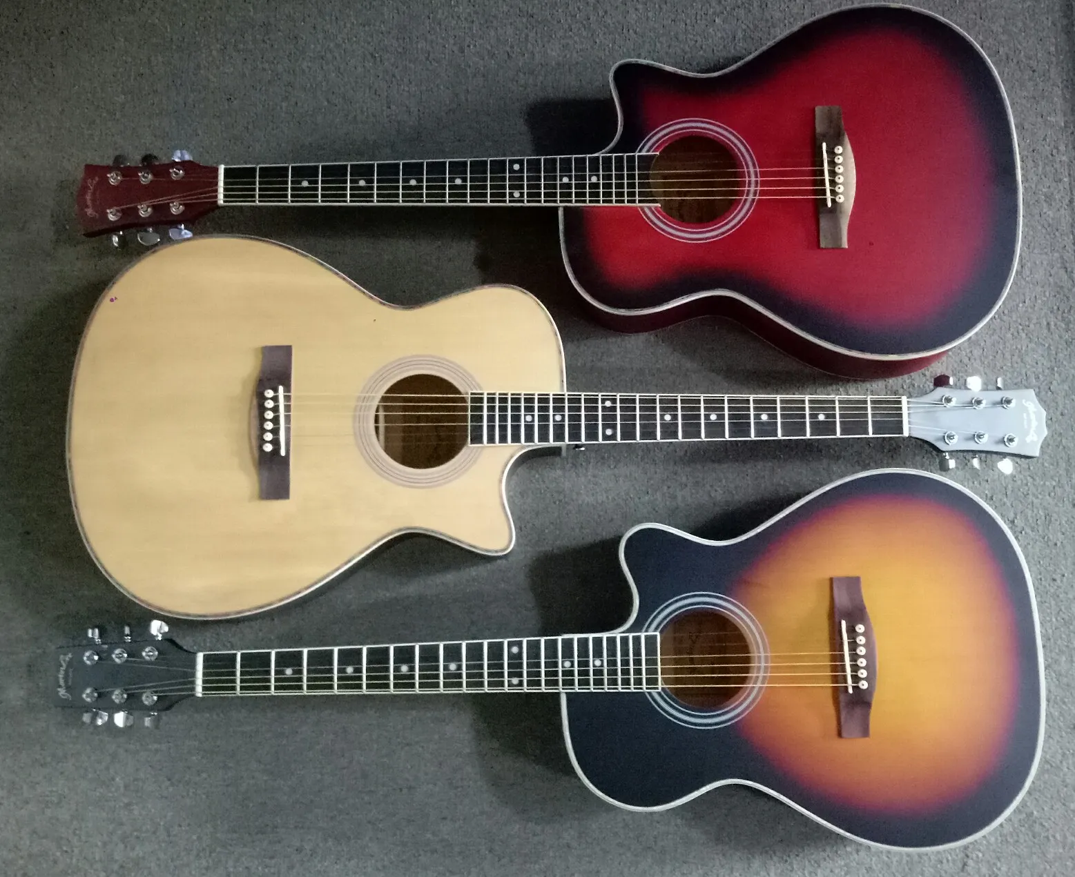 Martin Lee 40 Semi Acoustic Cutaway Guitar Black - image 2