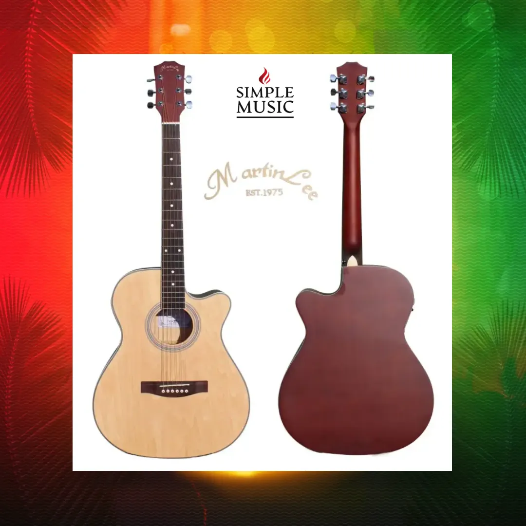 Martin Lee 40 Semi Acoustic Cutaway Guitar Black - image 5