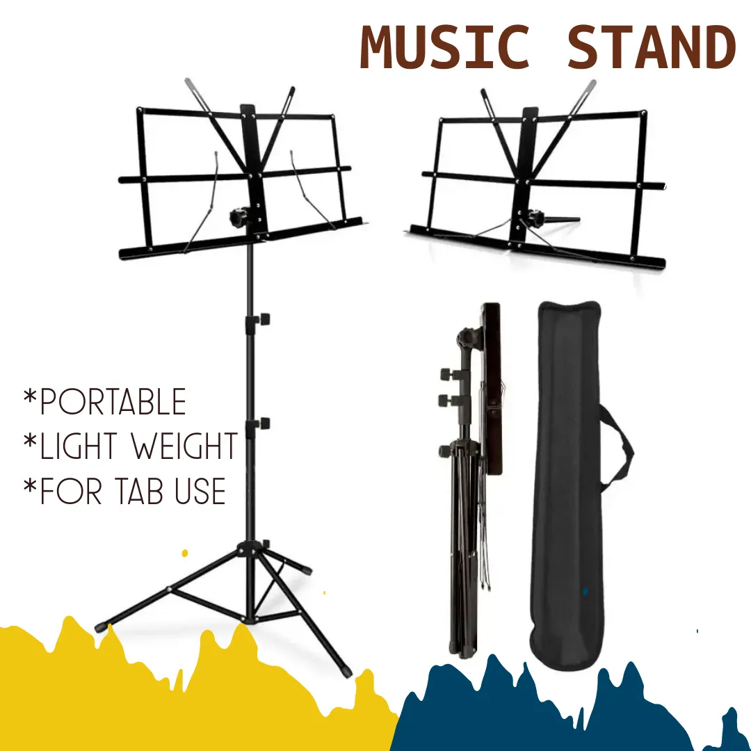 Generic Folding Sheet Music Stand 2-in-1 Dual Use