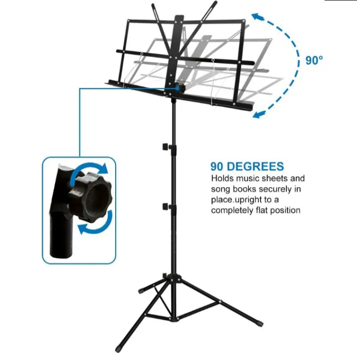 Generic Folding Sheet Music Stand 2-in-1 Dual Use - image 3