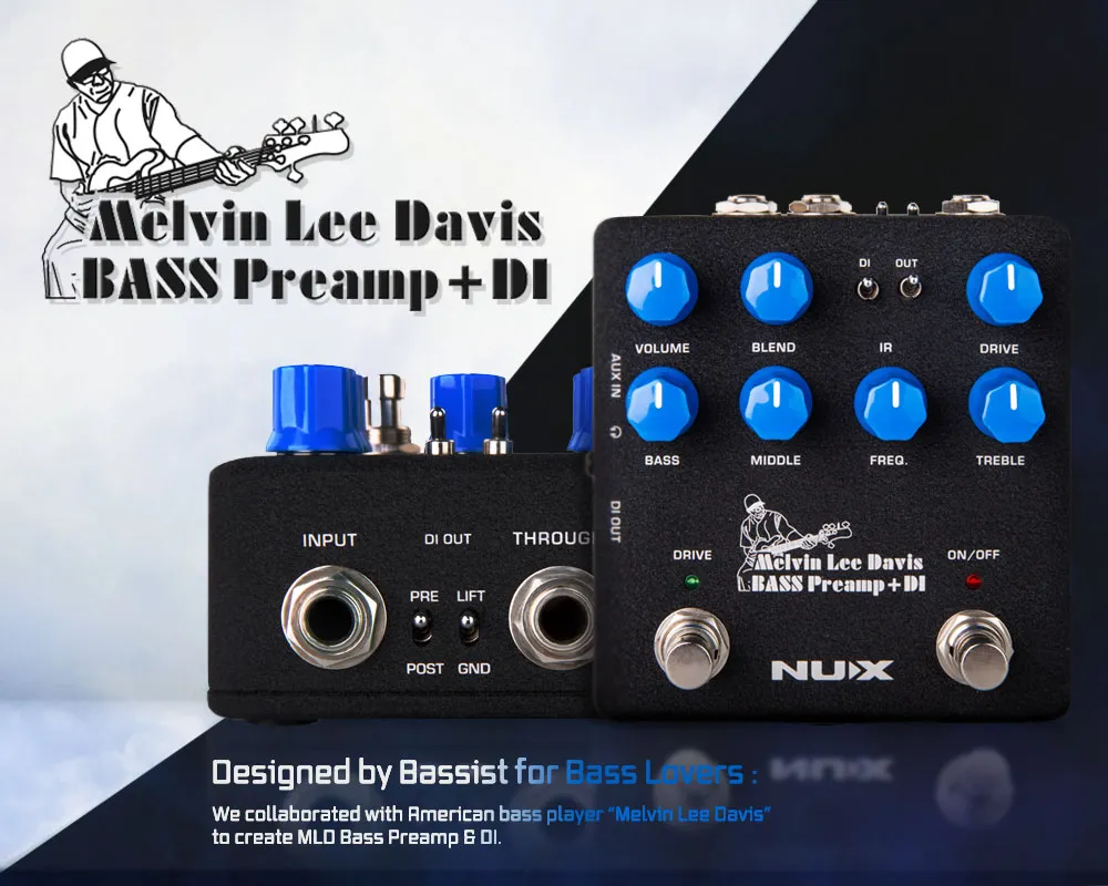 NUX Melvin Lee Davis NBP-5 Dual Switch Bass Preamp & DI - image 4