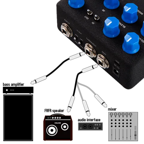 NUX Melvin Lee Davis NBP-5 Dual Switch Bass Preamp & DI - image 7