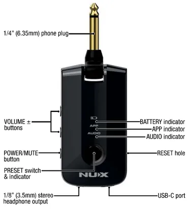 NUX Mighty Plug Pro MP-3 Headphone Amp for Guitar/Bass - image 3