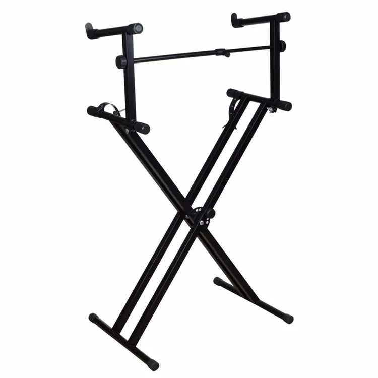 Generic Portable 2-Tier Heavy Duty Metal Keyboard Stand - Black - image 3