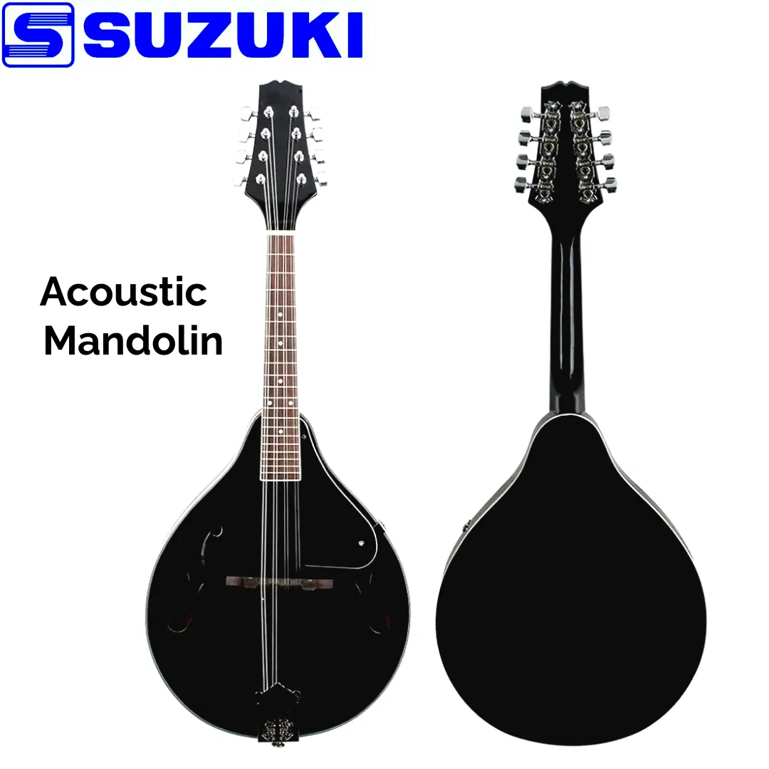 SUZUKI A Style Acoustic Mandolin 8-string Spruce Wood Black