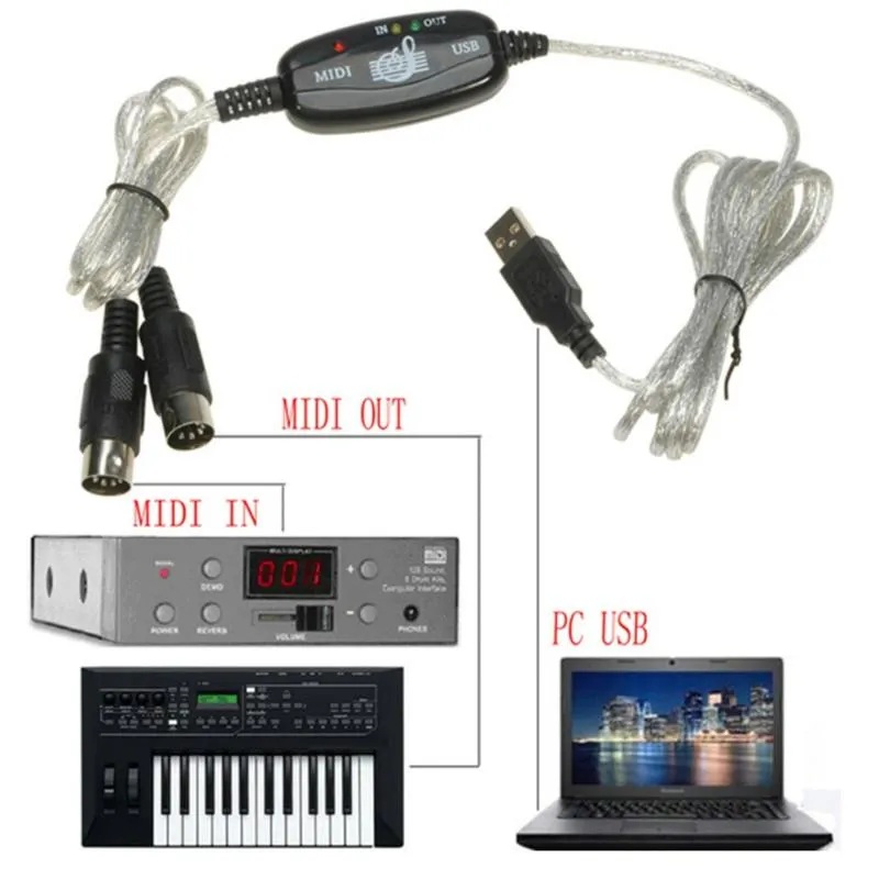 Generic USB TO Midi Cable For Music Midi Keyboards - image 3