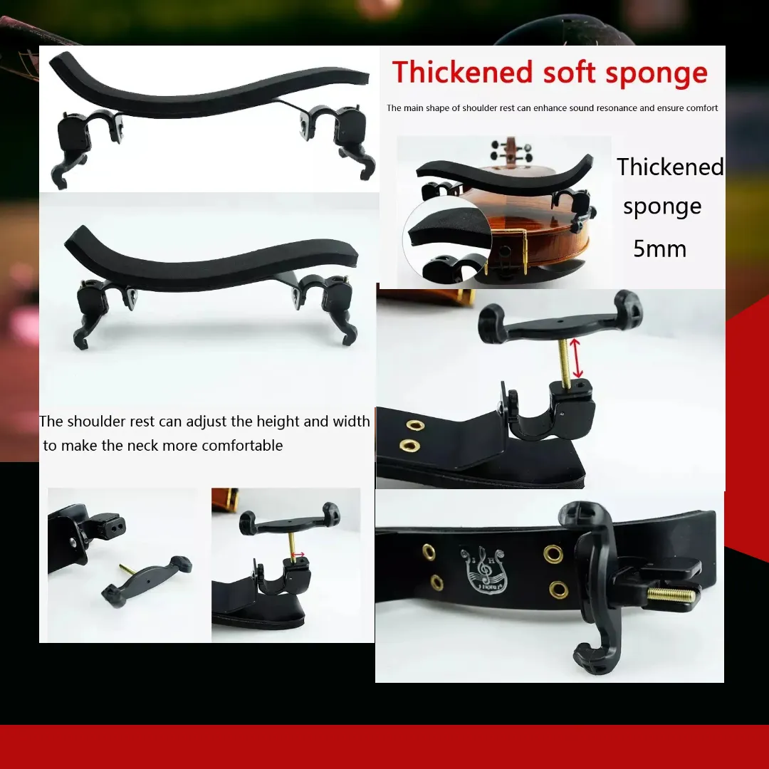 Generic 4/4 Violin Shoulder Rest German Style Black Adjustable - image 2