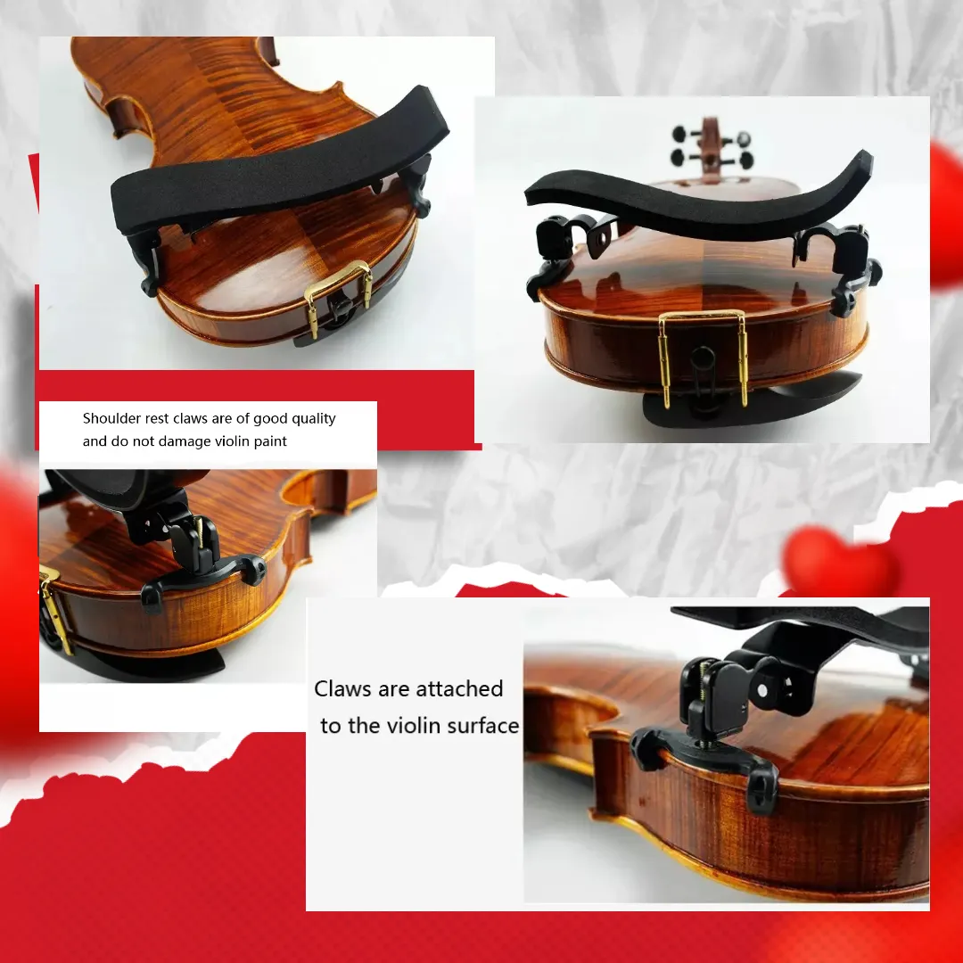 Generic 4/4 Violin Shoulder Rest German Style Black Adjustable - image 3