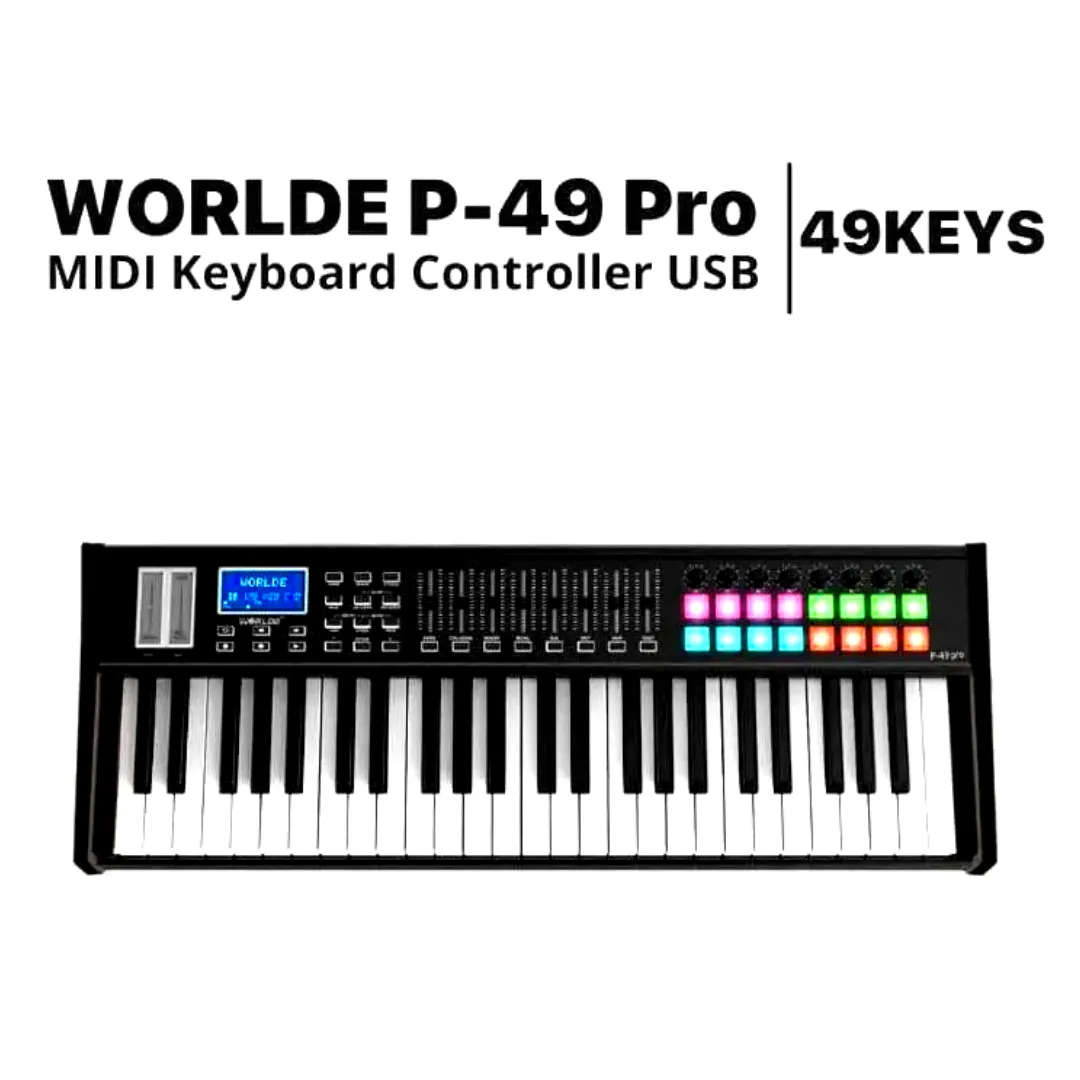 WORLDE Panda-49 Pro 49-Key USB MIDI Keyboard Controller