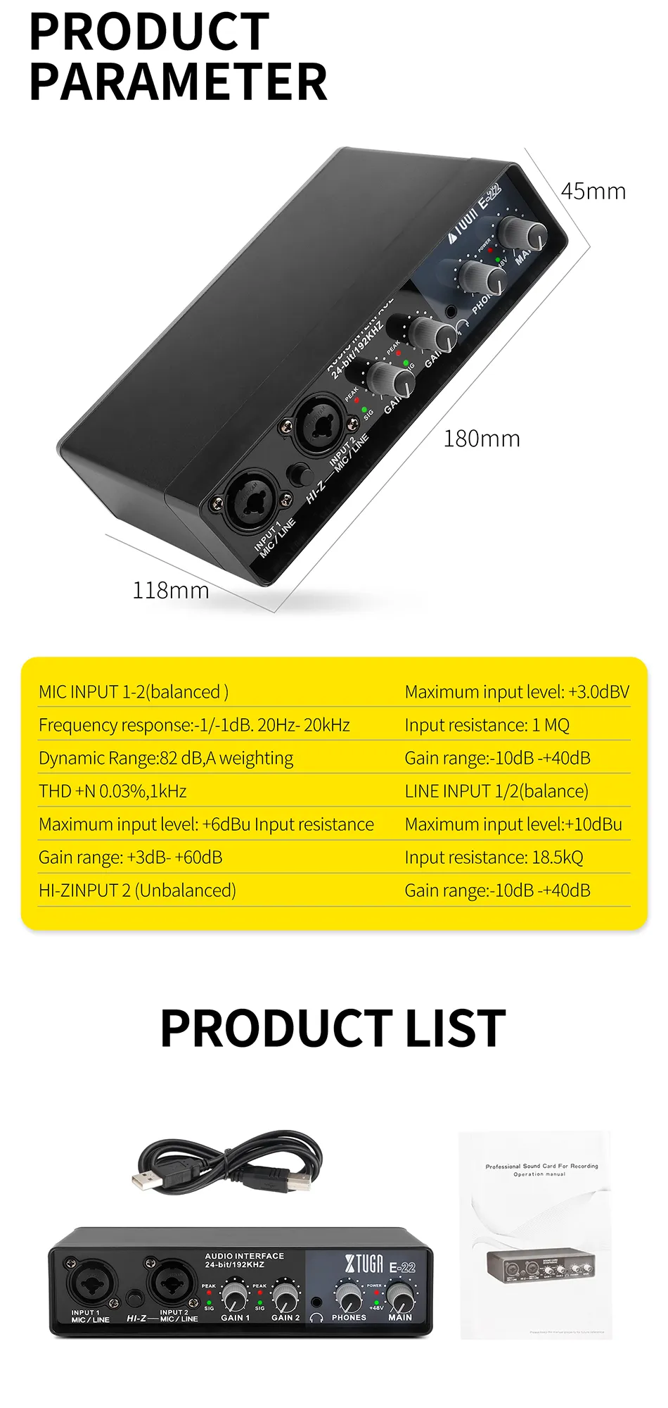 XTUGA E22 Professional Audio Interface - image 5