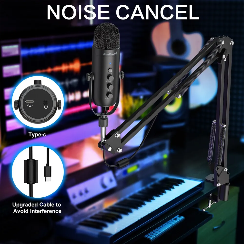 Zealsound Professional USB Streaming Podcast PC Microphone - image 5