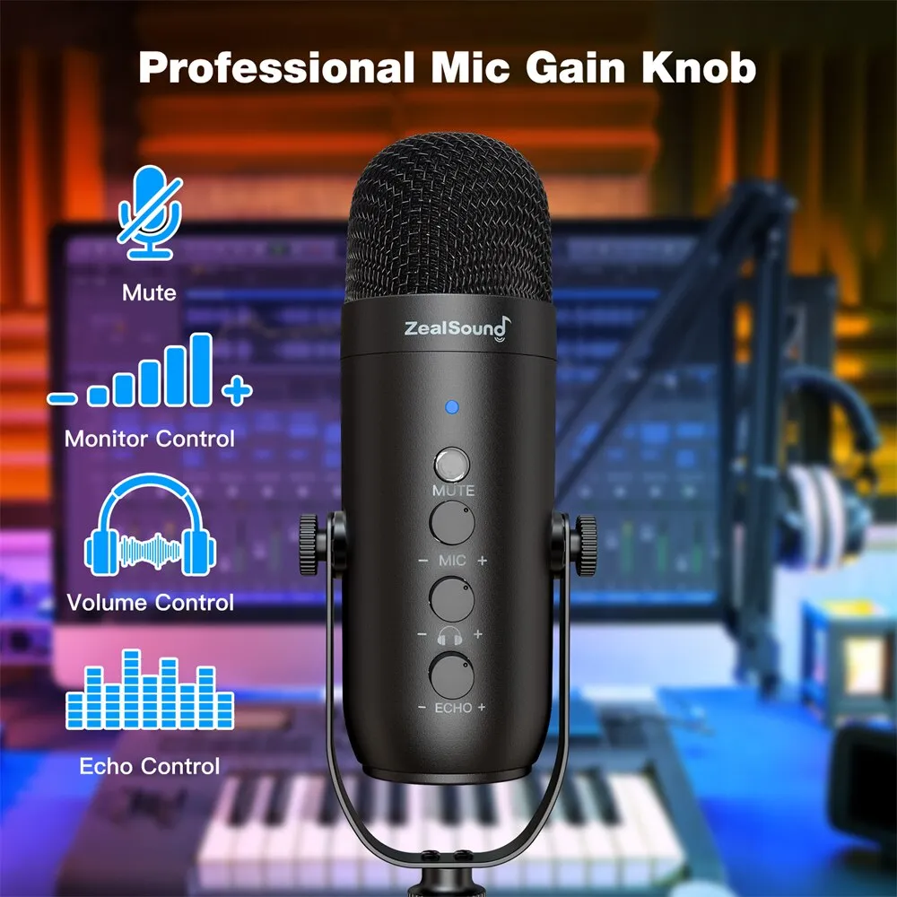 Zealsound Professional USB Streaming Podcast PC Microphone - image 7