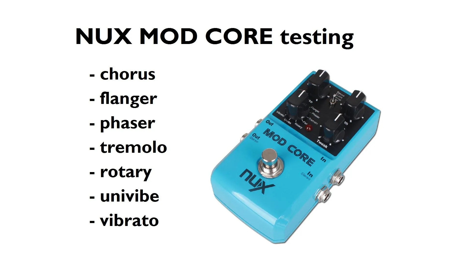 NUX MOD CORE DELUXE Chorus Flanger Phaser Guitar Pedal - image 3