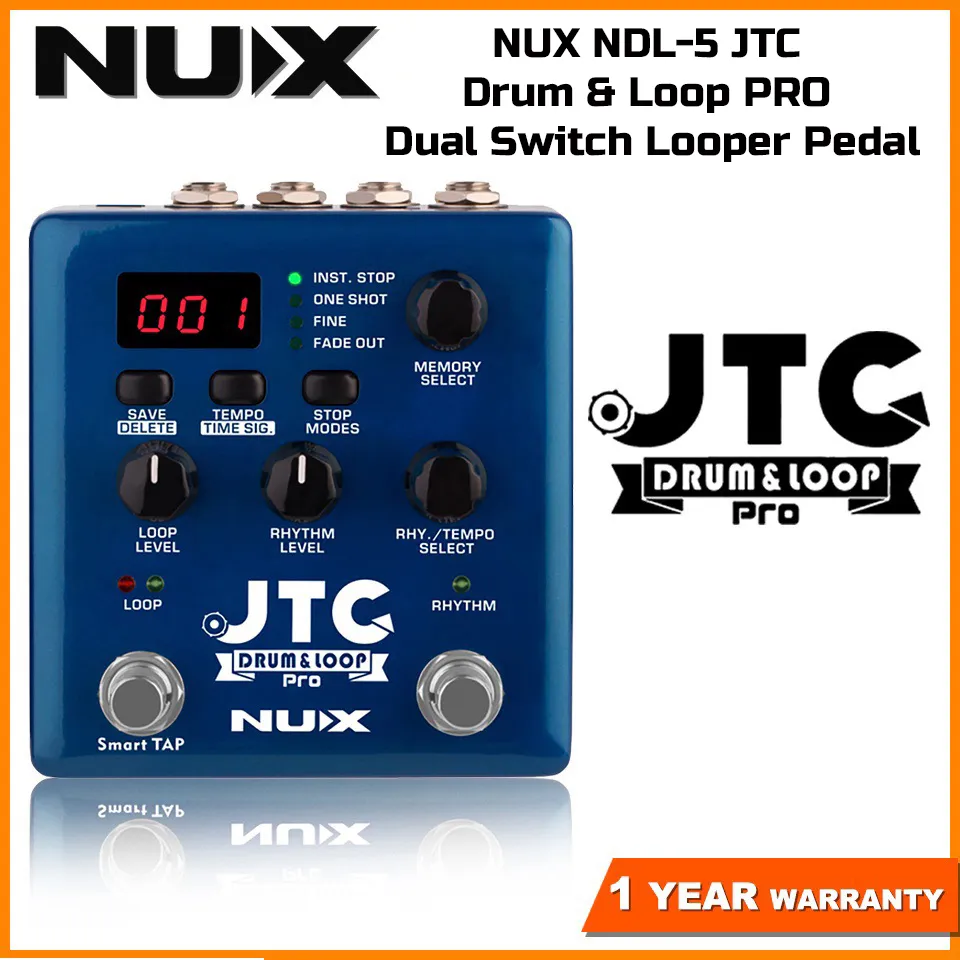 NUX NDL-5 JTC PRO Dual Switch Looper 6 Hrs Recording