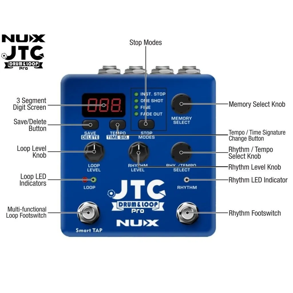 NUX NDL-5 JTC PRO Dual Switch Looper 6 Hrs Recording - image 6
