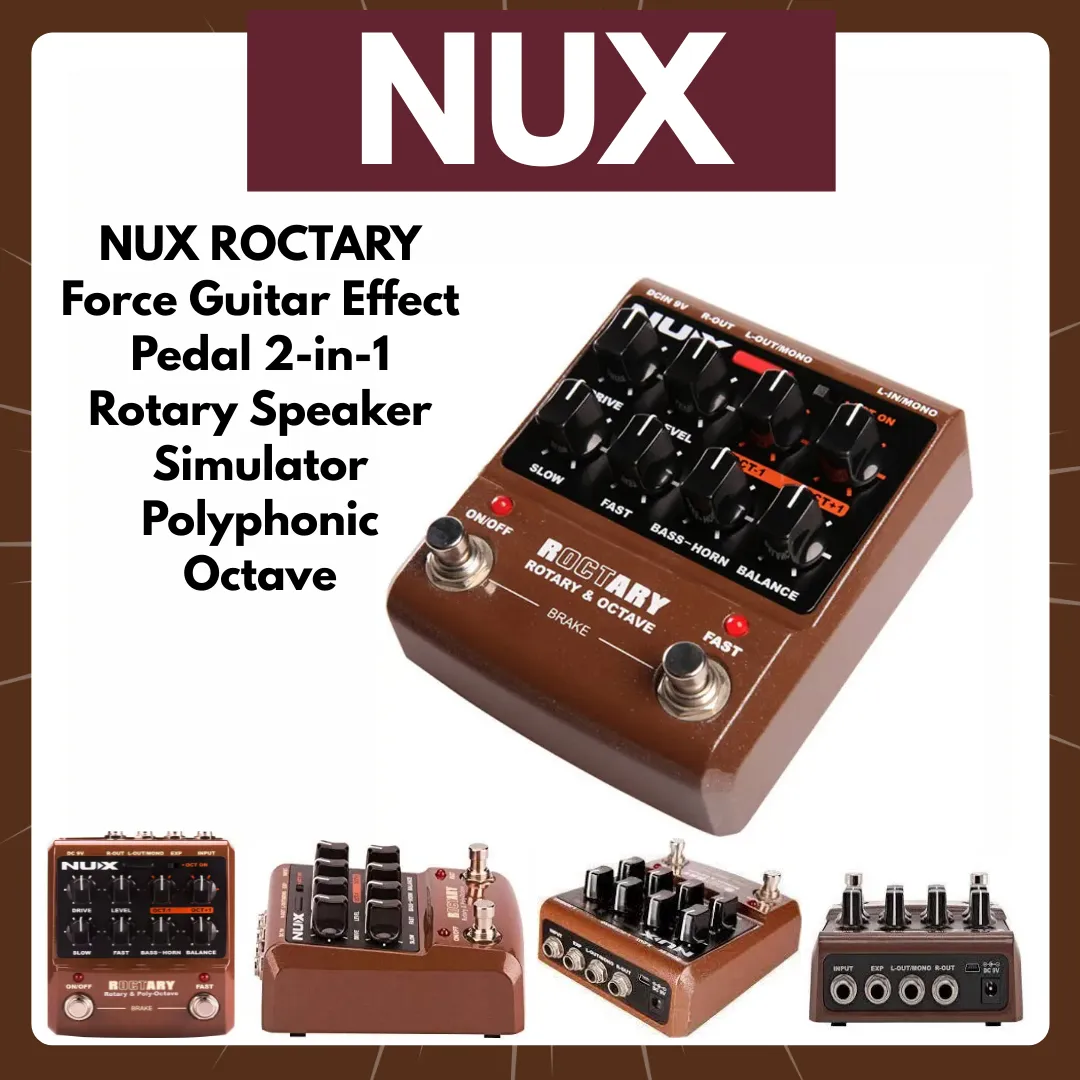 NUX ROCTARY Force Guitar Effect Pedal 2-in-1 Rotary Speaker & Octave - image 5