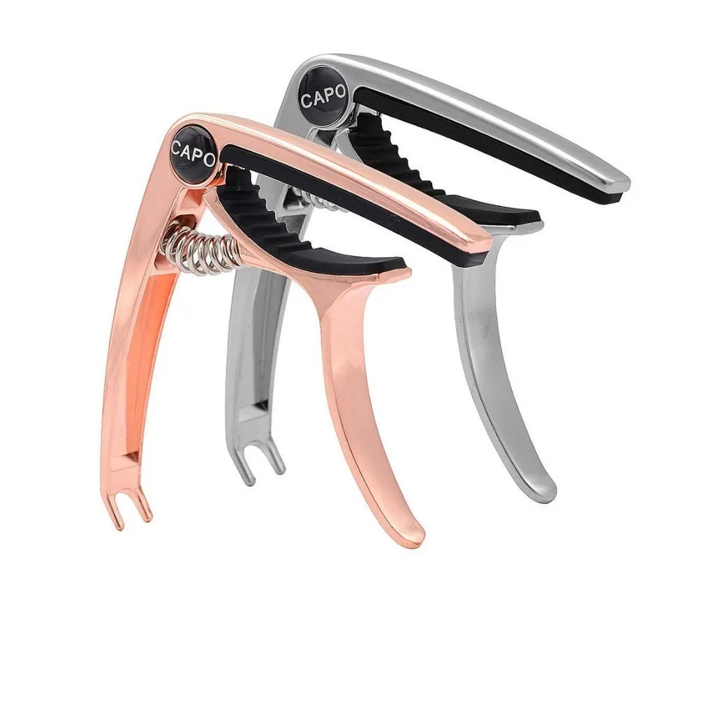 Gold High Quality Professional Spring Loaded Zinc Alloy Metal Capo - image 3