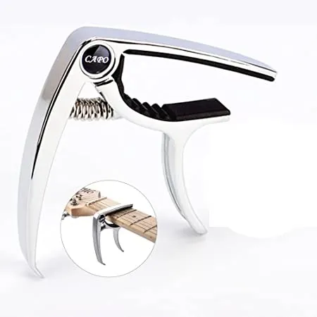 Gold High Quality Professional Spring Loaded Zinc Alloy Metal Capo - image 4