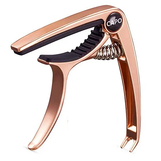 Gold High Quality Professional Spring Loaded Zinc Alloy Metal Capo - image 6