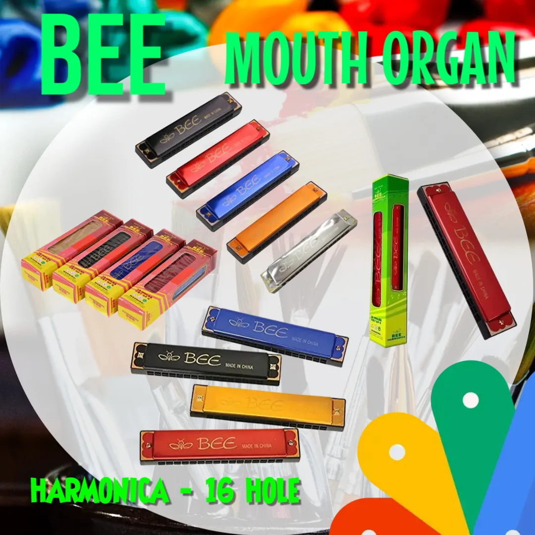 Bee 16 Holes Harmonica Multicolor Simple Tone Quality