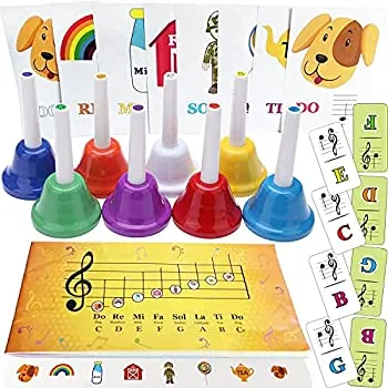 Generic 8 Note Diatonic Hand Bells Musical Instrument - image 2
