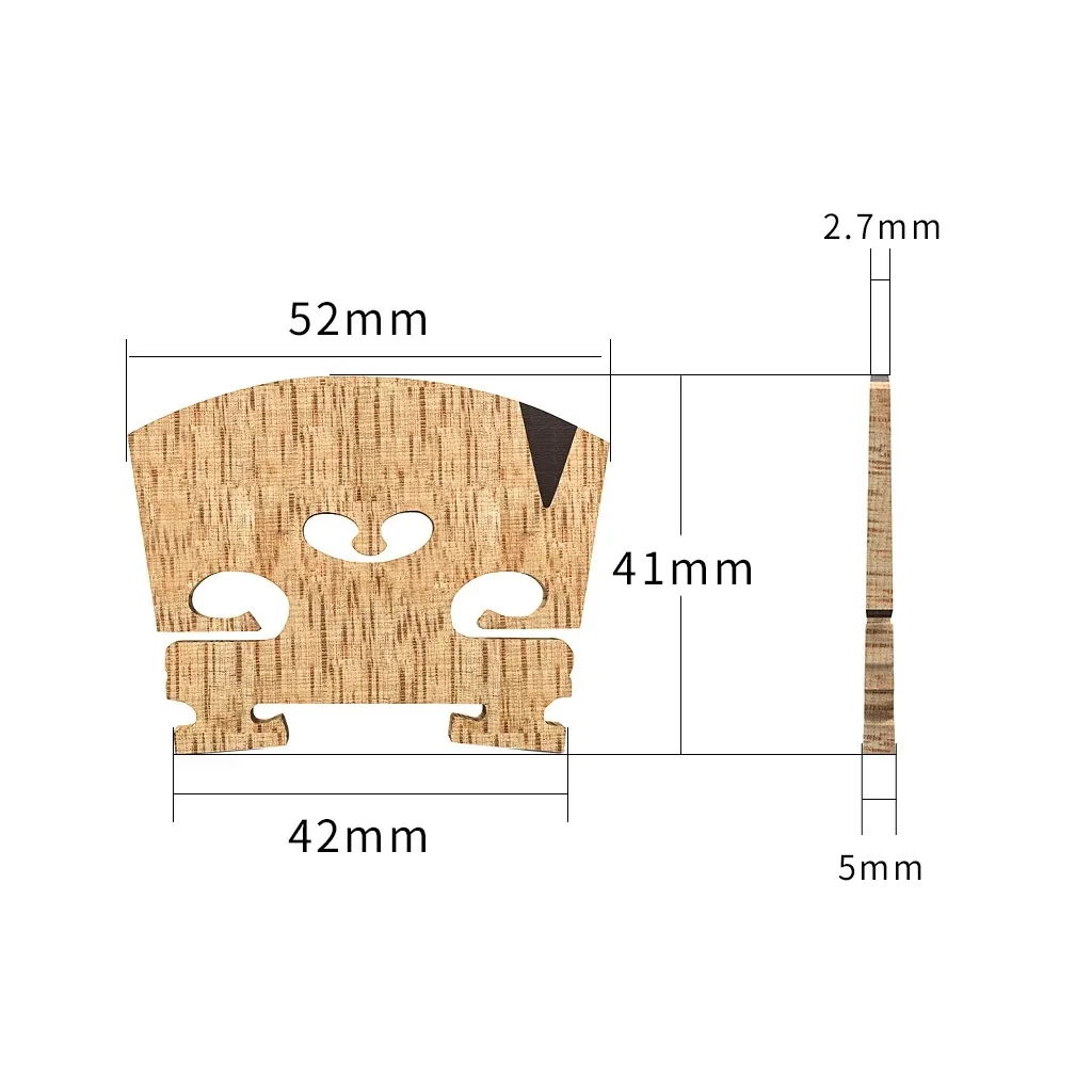 Neutral AA Grade Maple Violin Bridge 4/4 Size - image 2