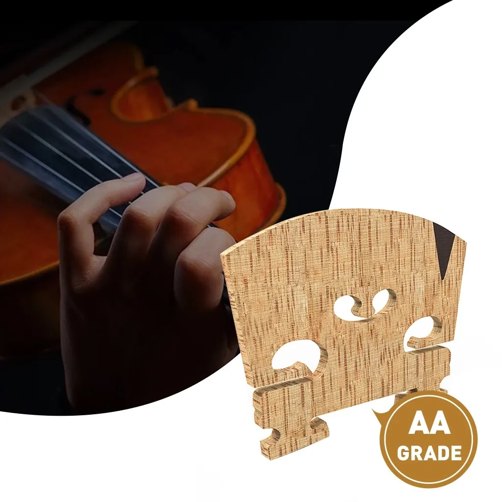 Neutral AA Grade Maple Violin Bridge 4/4 Size - image 4